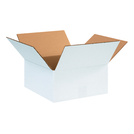 12 x 12 x 6" White Corrugated Boxes