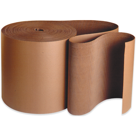 18" x 250' - A Flute Kraft Singleface Corrugated Roll