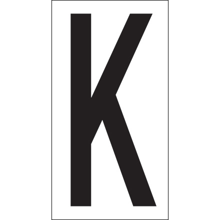 3 <span class='fraction'>1/2</span>" "K" Vinyl Warehouse Letter Labels