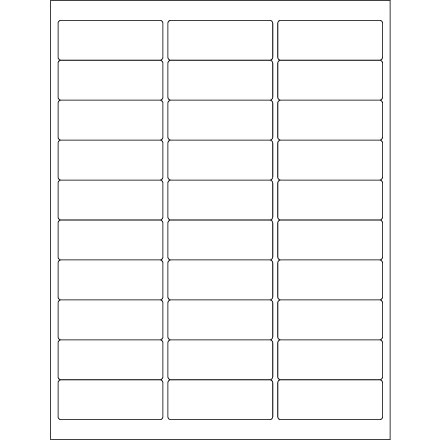 2 <span class='fraction'>5/8</span> x 1" White Removable Rectangle Laser Labels