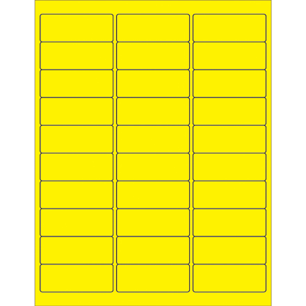 Fluorescent Removable Rectangle Laser Labels