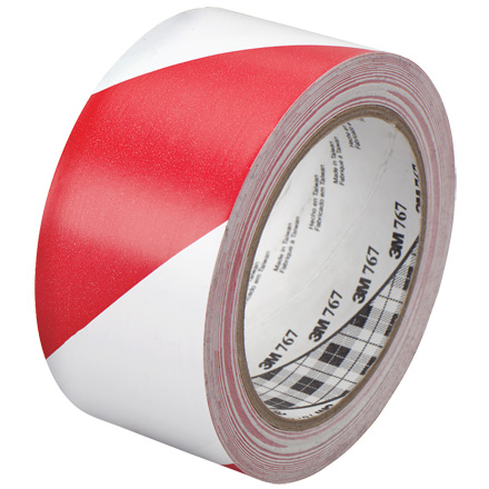 2" x 36 yds. Red/White (2 Pack) 3M Safety Stripe Vinyl Tape 767