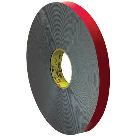 1" x 5 yds. Black 3M<span class='tm'>™</span> 5958FR VHB<span class='tm'>™</span> Tape